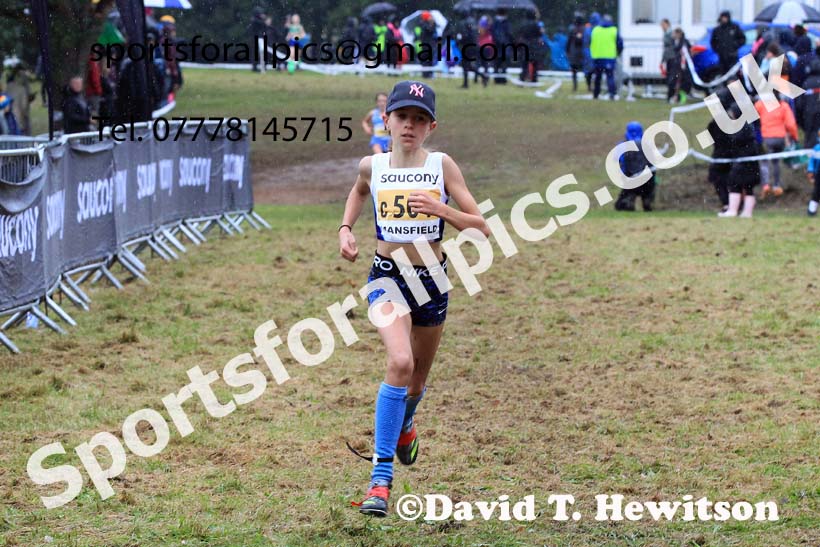 Girls Under-13s 2023 National Cross Country Relays, Berry Hill Park, Mansfield.  Photo: David T. Hewitson/Sports for All Pics